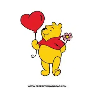 Winnie Valentines Free SVG File