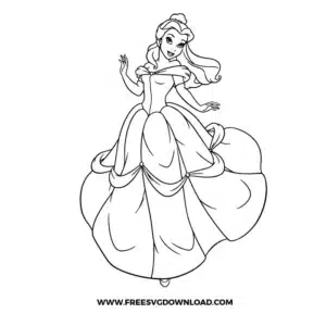Belle Outline Free SVG File