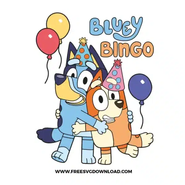 Bluey Birthday Free SVG File