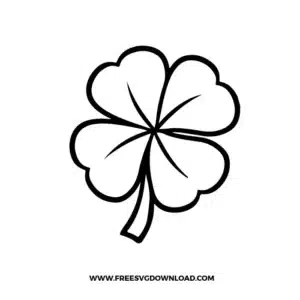 Four Leaf Clover Outline Free SVG File