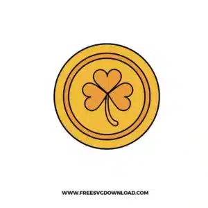 Gold Coin St Patrick Free SVG File