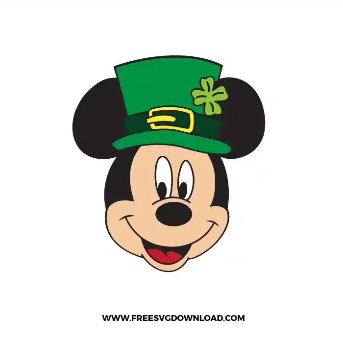 Mickey St Patricks Day Free SVG File