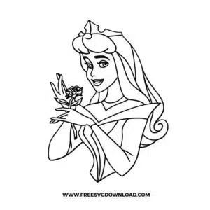 Sleeping Beauty Outline Free SVG File