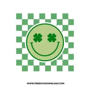 Smiley Checkered St Patricks Free SVG File