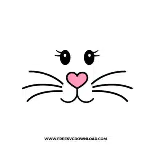 Bunny Face Free SVG File
