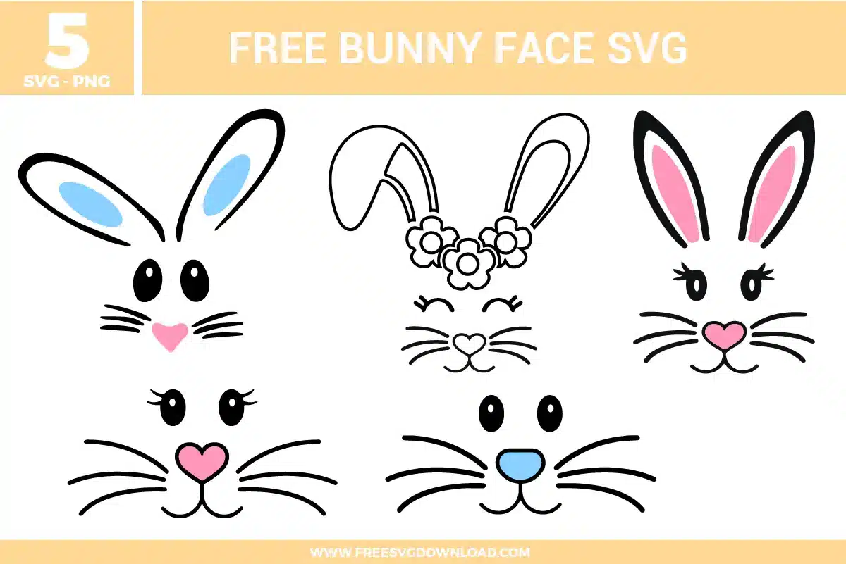 Bunny Face Free SVG Files