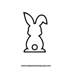 Bunny Outline Cricut Free SVG File