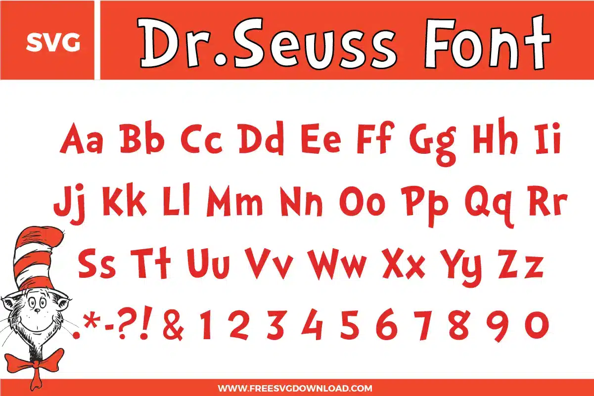 Dr Seuss Font Free SVG File
