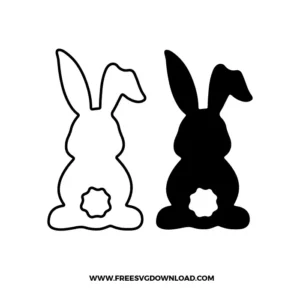 Easter Bunny Cotton Tail Free SVG File