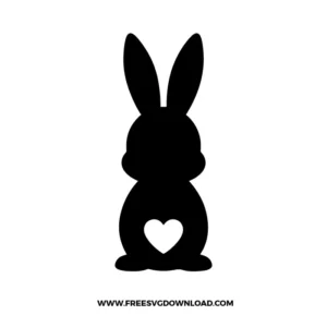 Easter Bunny Heart Tail Free SVG File