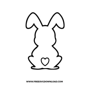 Easter Buny Outline Free SVG File