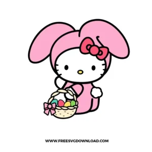 Hello Kitty Bunny Free SVG File