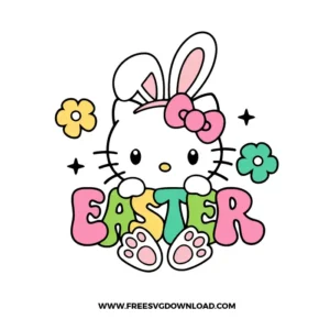 Hello Kitty Easter Free SVG File