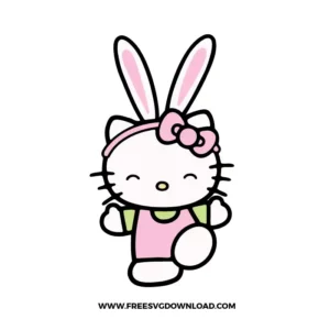 Hello Kitty Easter Bunny Free SVG File