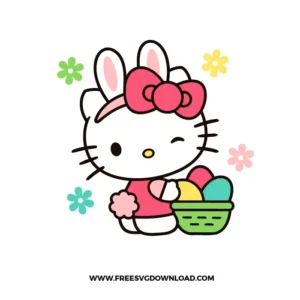 Hello Kitty Easter Egg Free SVG File