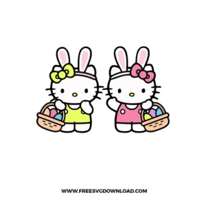 Hello Kitty Happy Easter Free SVG File