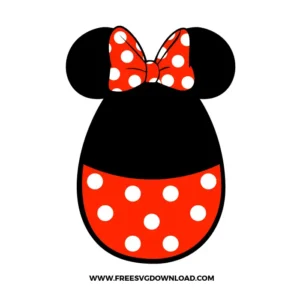 Minnie Mouse Easter Egg Free SVG File