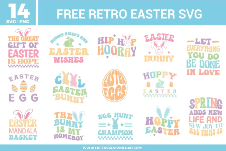 Retro Easter Free SVG Files