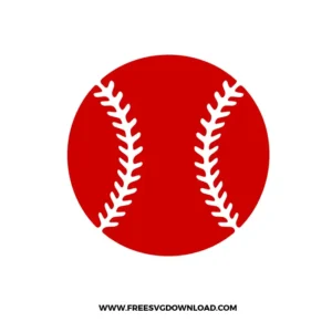 Baseball Ball Silhouette Free SVG File