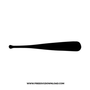Baseball Bat Silhouette Free SVG File