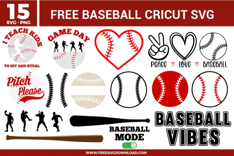 Baseball Cricut Free SVG Files