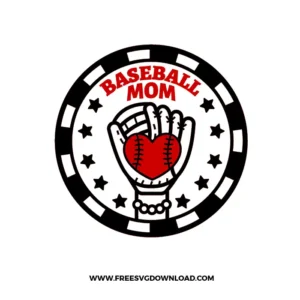 Baseball Mom Checkered Free SVG File