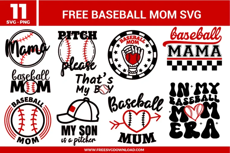 Baseball Mom Free SVG Files