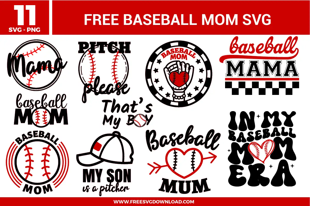 Baseball Mom Free SVG Files