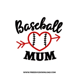 Baseball Mum Free SVG File