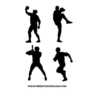 Baseball Silhouette Free SVG File