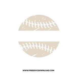 Baseball Split Monogram Free SVG File