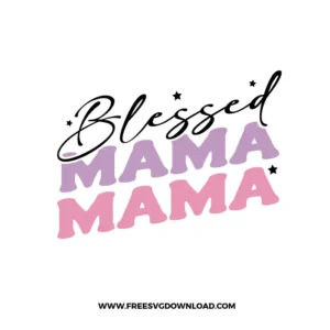 Blessed Mama Retro Free SVG File