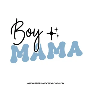 Boy Mama Retro Free SVG File
