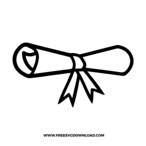 Diploma Outline Free SVG File
