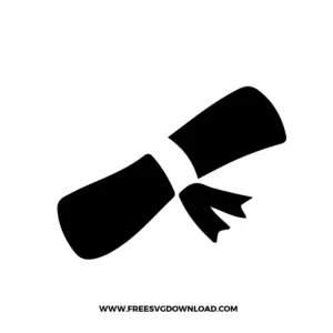 Diploma Silhouette Free SVG File