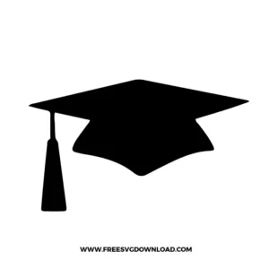 Graduation Cap Silhouette Free SVG File