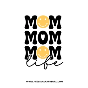 Smiley Mom Life Free SVG File