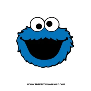 Cookie Monster Face Free SVG File