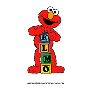 Elmo Sesame Street Free SVG File