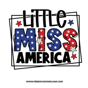 Little Miss America Free SVG File