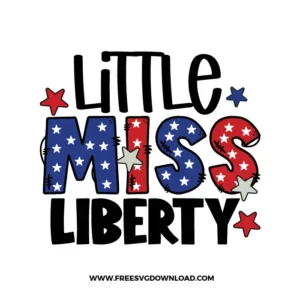 Little Miss Liberty Free SVG File