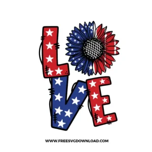 Love America Free SVG File