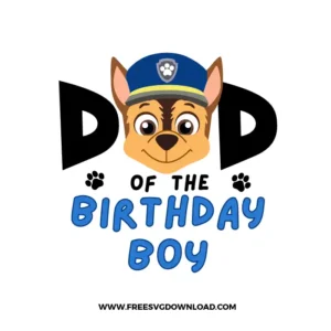 Paw Patrol Birthday Dad Free SVG File