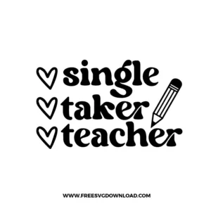 Single Taker Teacher Free SVG File