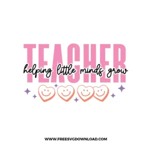 Teacher Helping Little Minds Grow Free SVG File