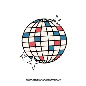 4th Of July Disco Ball Free SVG File