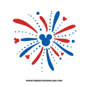 4th Of July Disney Firework Free SVG File