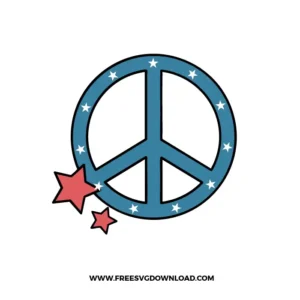4th Of July Peace Free SVG File