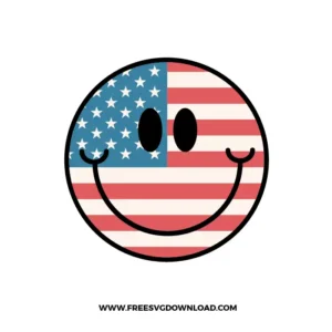 4th Of July Smiley Free SVG File