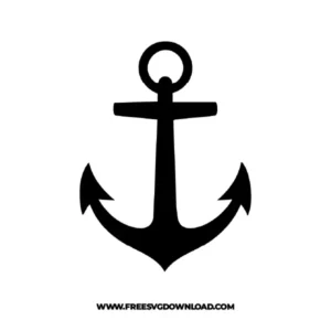 Simple and elegant anchor SVG with a rounded top ring and gently flared arms.
